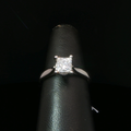 Princess Cut Diamond Solitaire Ring in Palladium