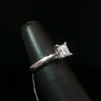 Princess Cut Diamond Solitaire Ring in Palladium