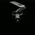 Princess Cut Diamond Solitaire Ring in Palladium
