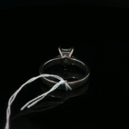 Princess Cut Diamond Solitaire Ring in Palladium