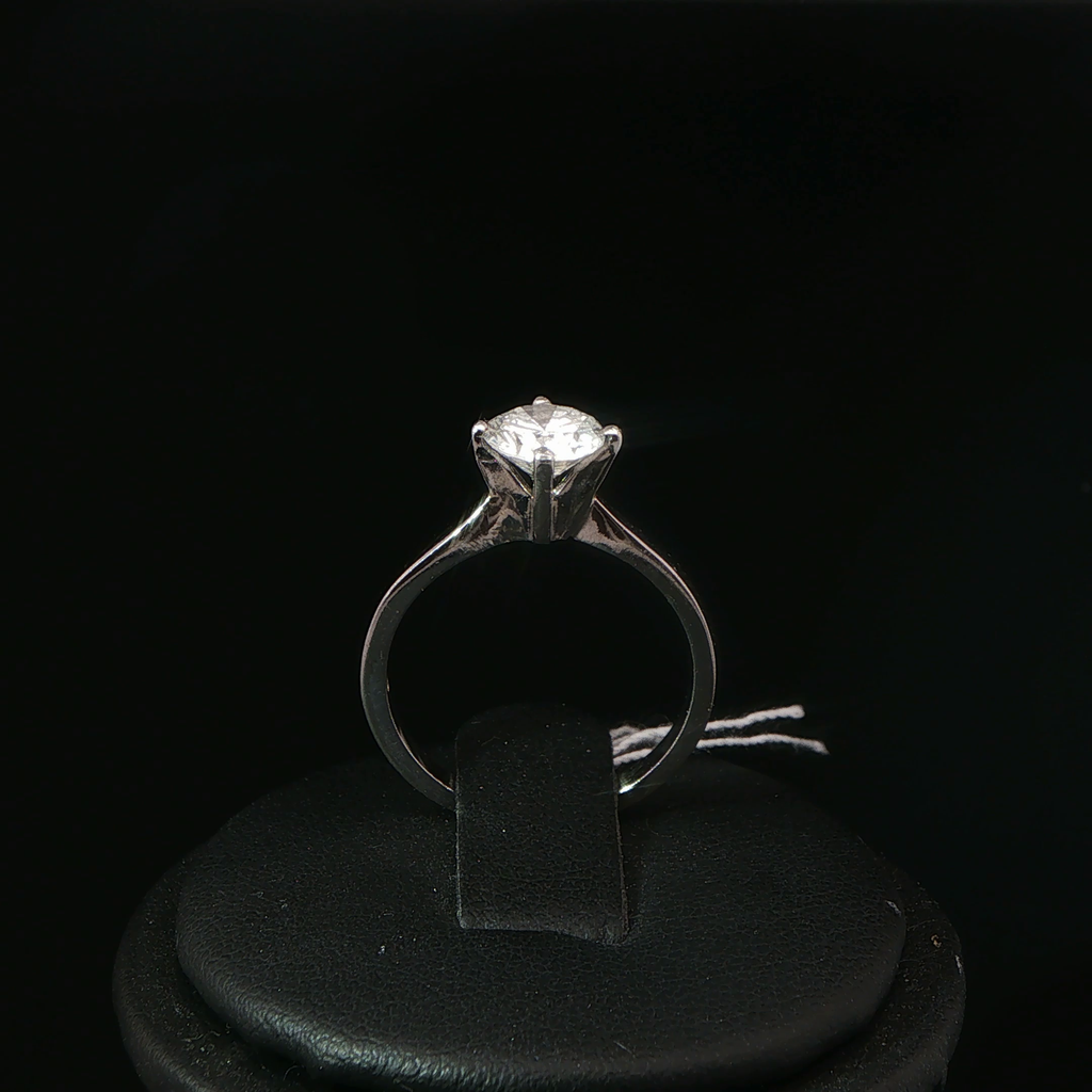Four-Prong Diamond Solitaire Ring in Platinum