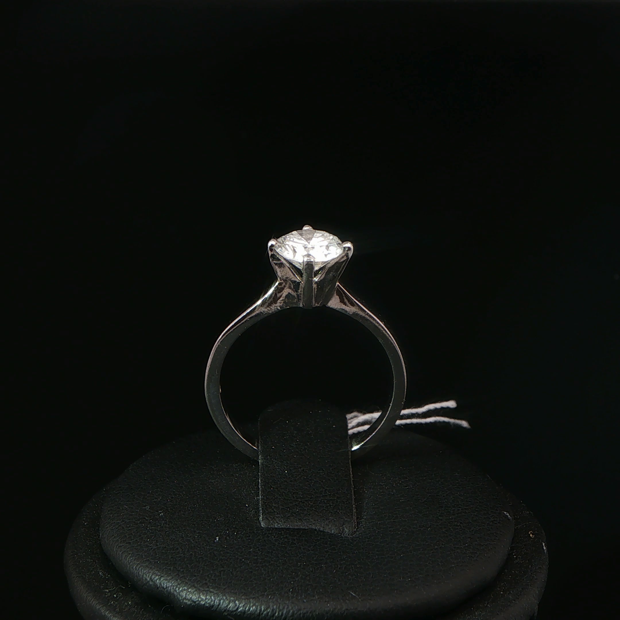 Four-Prong Diamond Solitaire Ring in Platinum