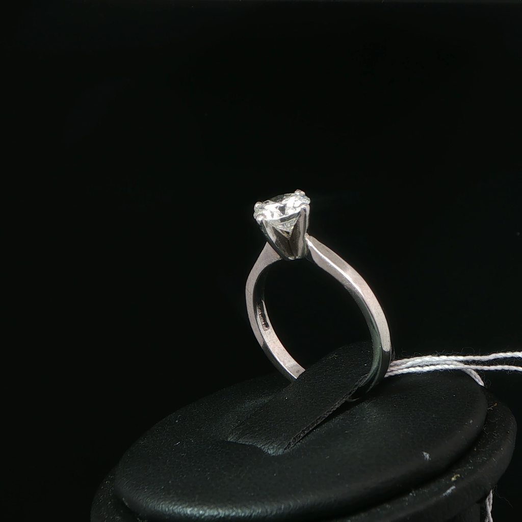 Four-Prong Diamond Solitaire Ring in Platinum