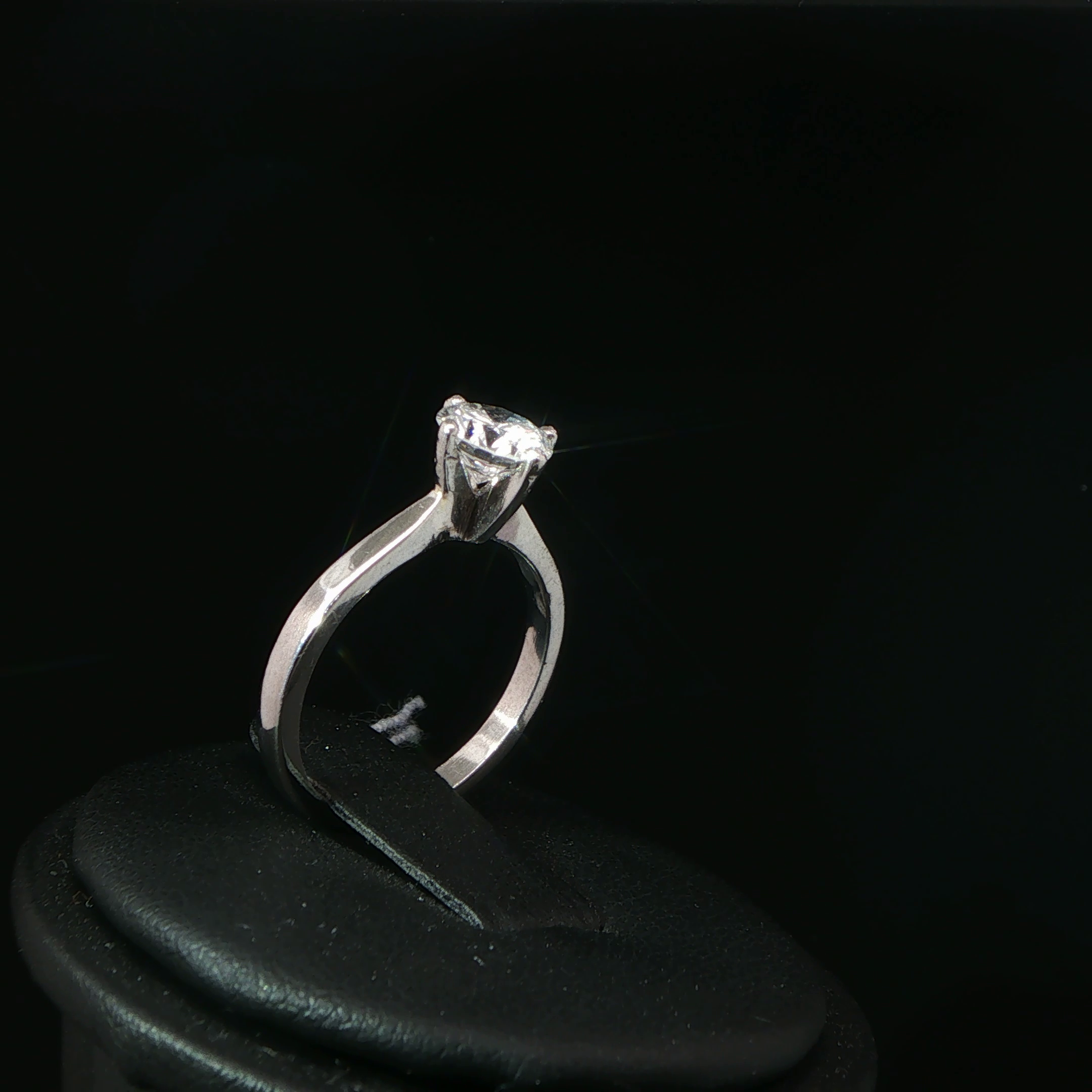 Four-Prong Diamond Solitaire Ring in Platinum