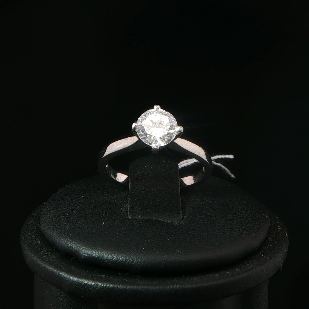 Four-Prong Diamond Solitaire Ring in Platinum