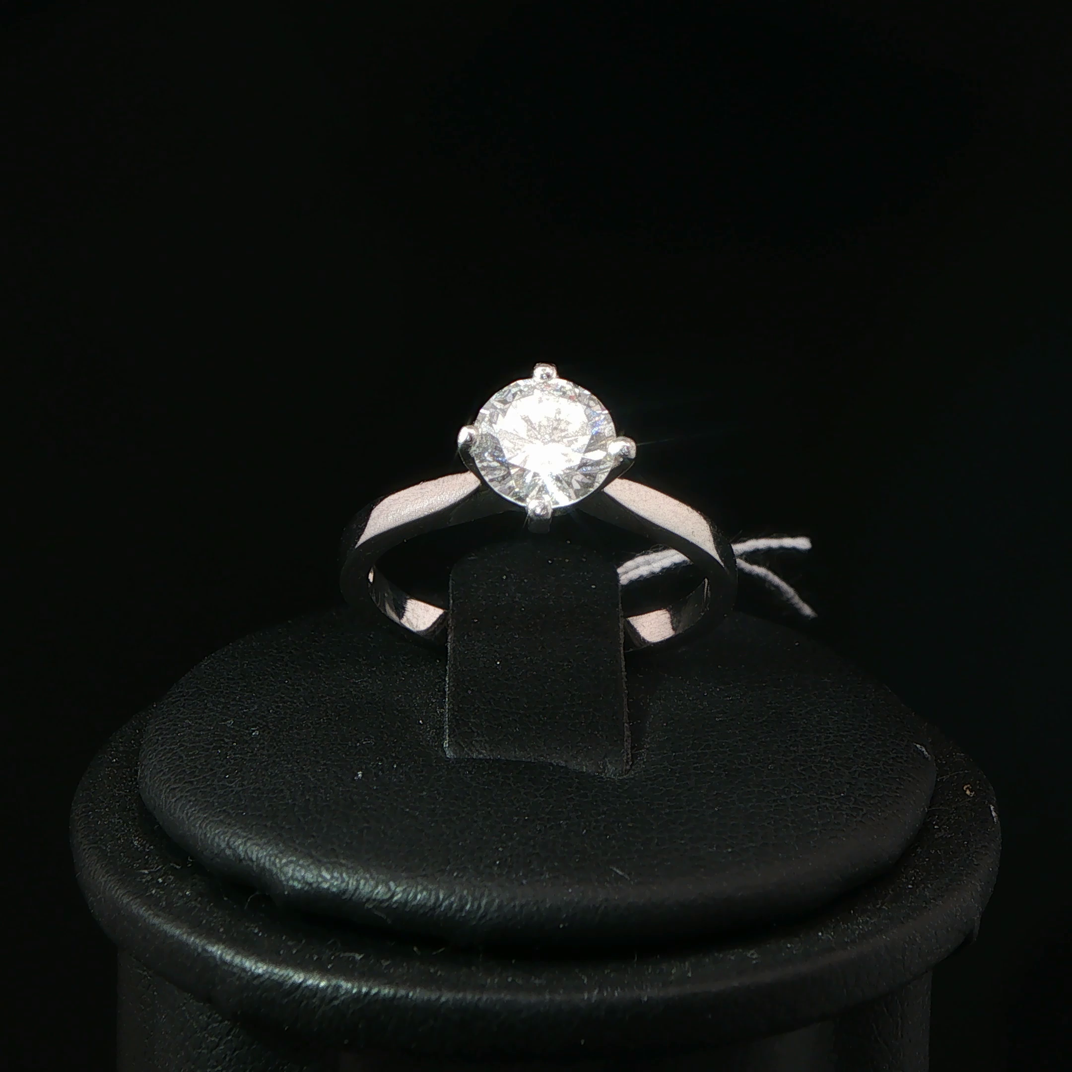 Four-Prong Diamond Solitaire Ring in Platinum