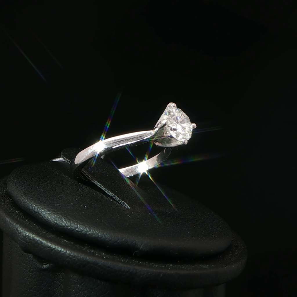 Four-Prong Diamond Solitaire Ring in Platinum