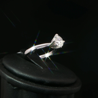 Four-Prong Diamond Solitaire Ring in Platinum