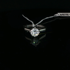 Four-Prong Diamond Solitaire Ring in Platinum