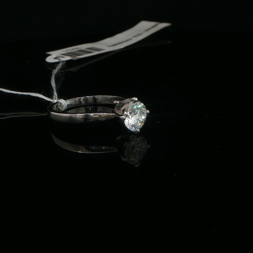 Four-Prong Diamond Solitaire Ring in Platinum