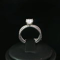 White Gold Twisted Cable Diamond Solitaire Ring
