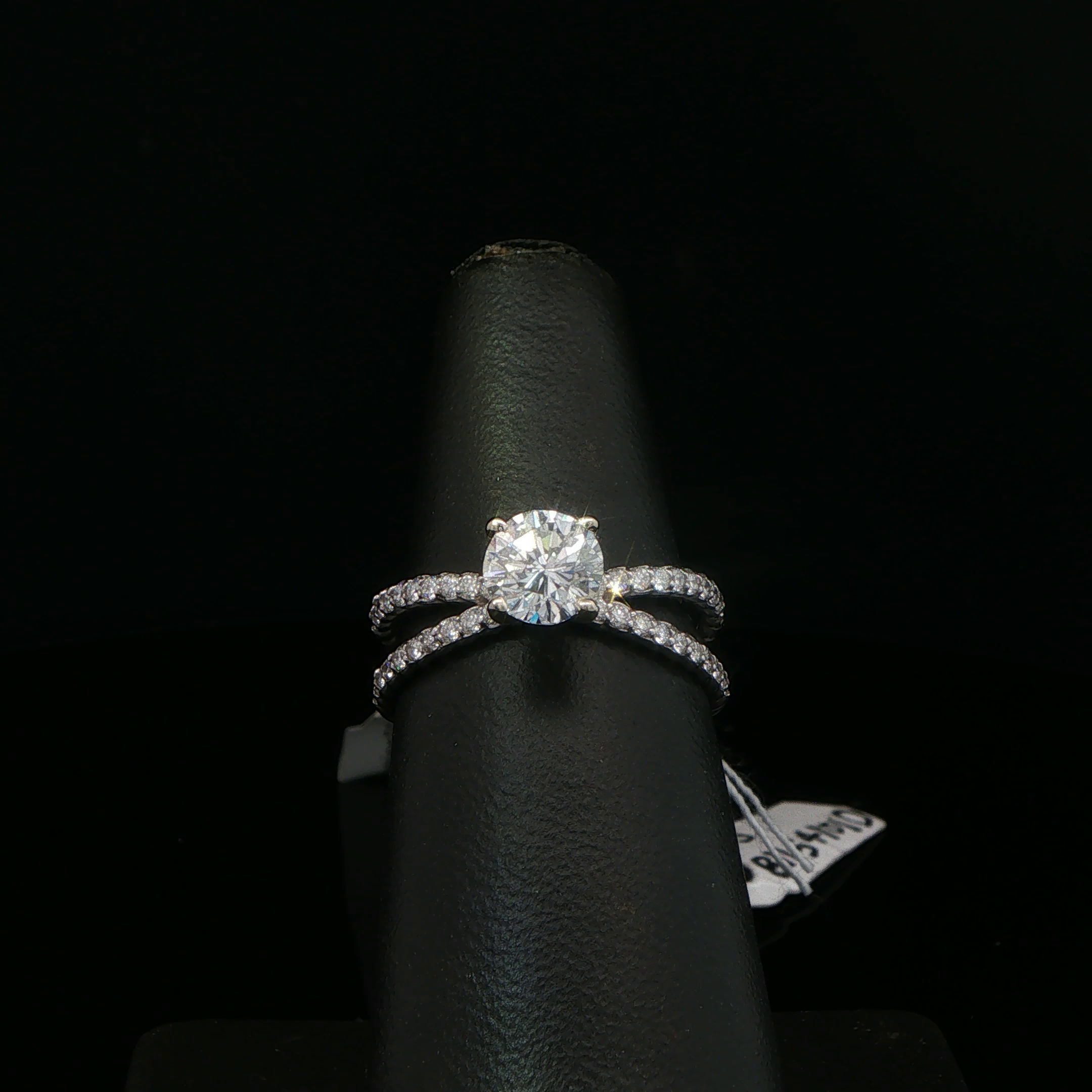 White Gold Twisted Cable Diamond Solitaire Ring