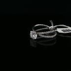 White Gold Twisted Cable Diamond Solitaire Ring