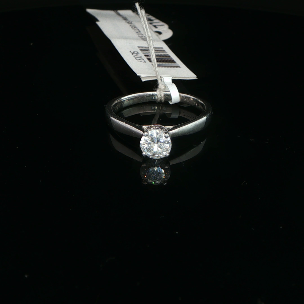 Classic Round Diamond Solitaire Ring in Platinum