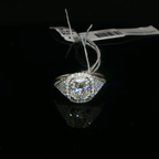 Cushion Halo Diamond Engagement Ring in White Gold