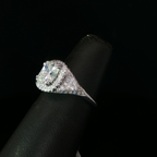 Cushion Halo Diamond Engagement Ring in White Gold