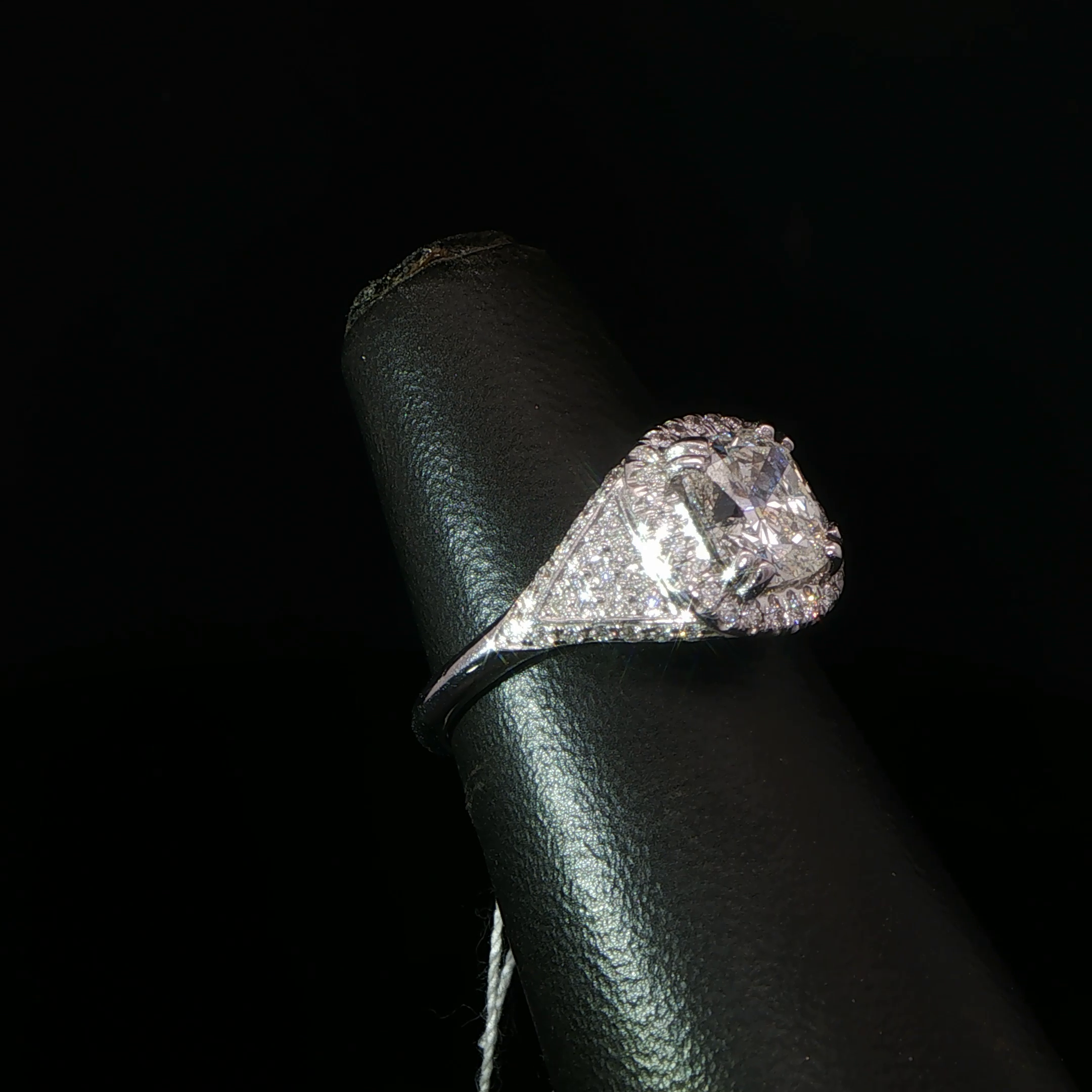 Cushion Halo Diamond Engagement Ring in White Gold