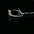 Oval Bezel-Set Diamond Bypass Ring in 14k White Gold