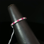 Alternating Ruby and Diamond White Gold Eternity Ring