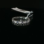 Alternating Deep Blue Sapphire And Diamond Eternity Ring in Platinum