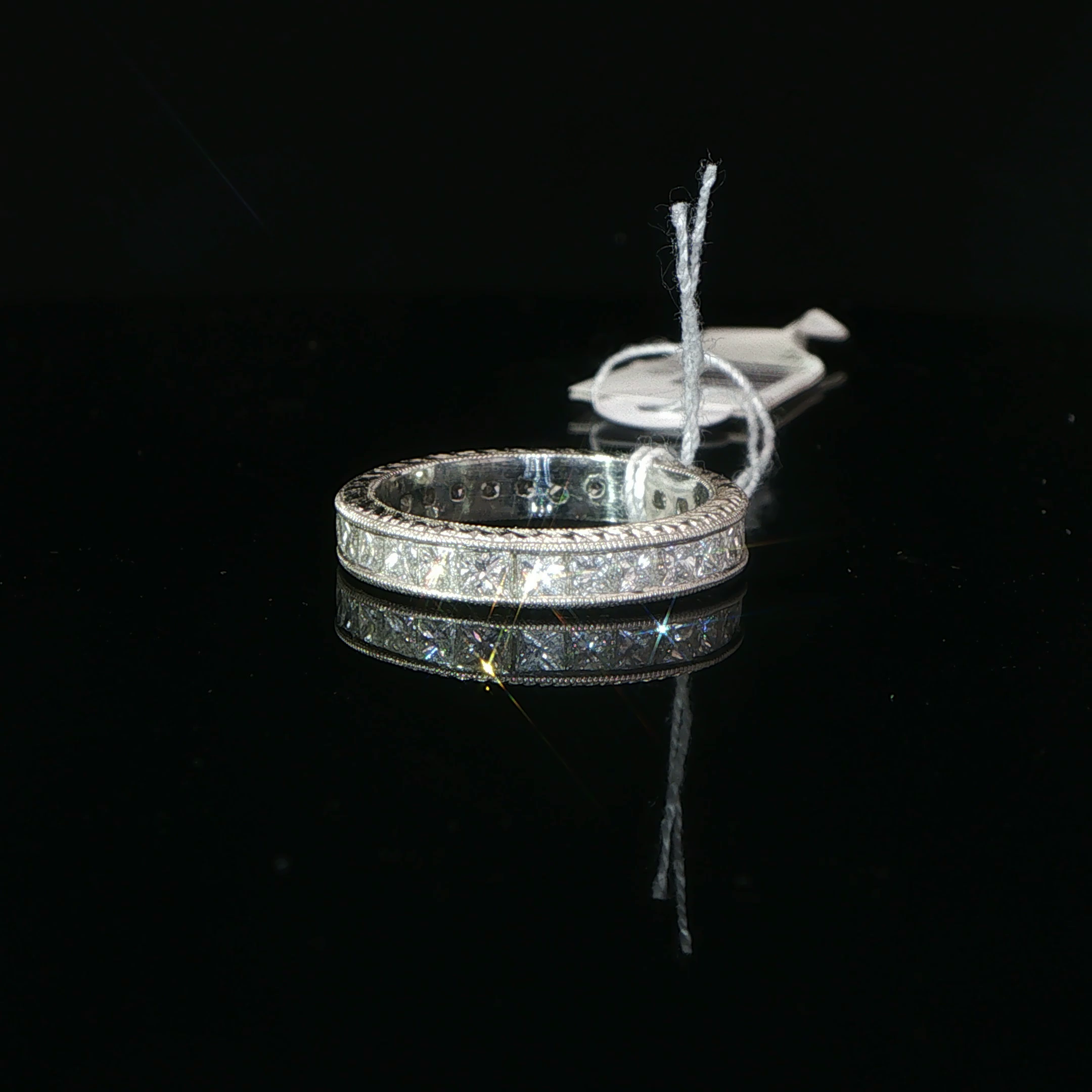 Platinum Channel-Set Diamond Eternity Ring