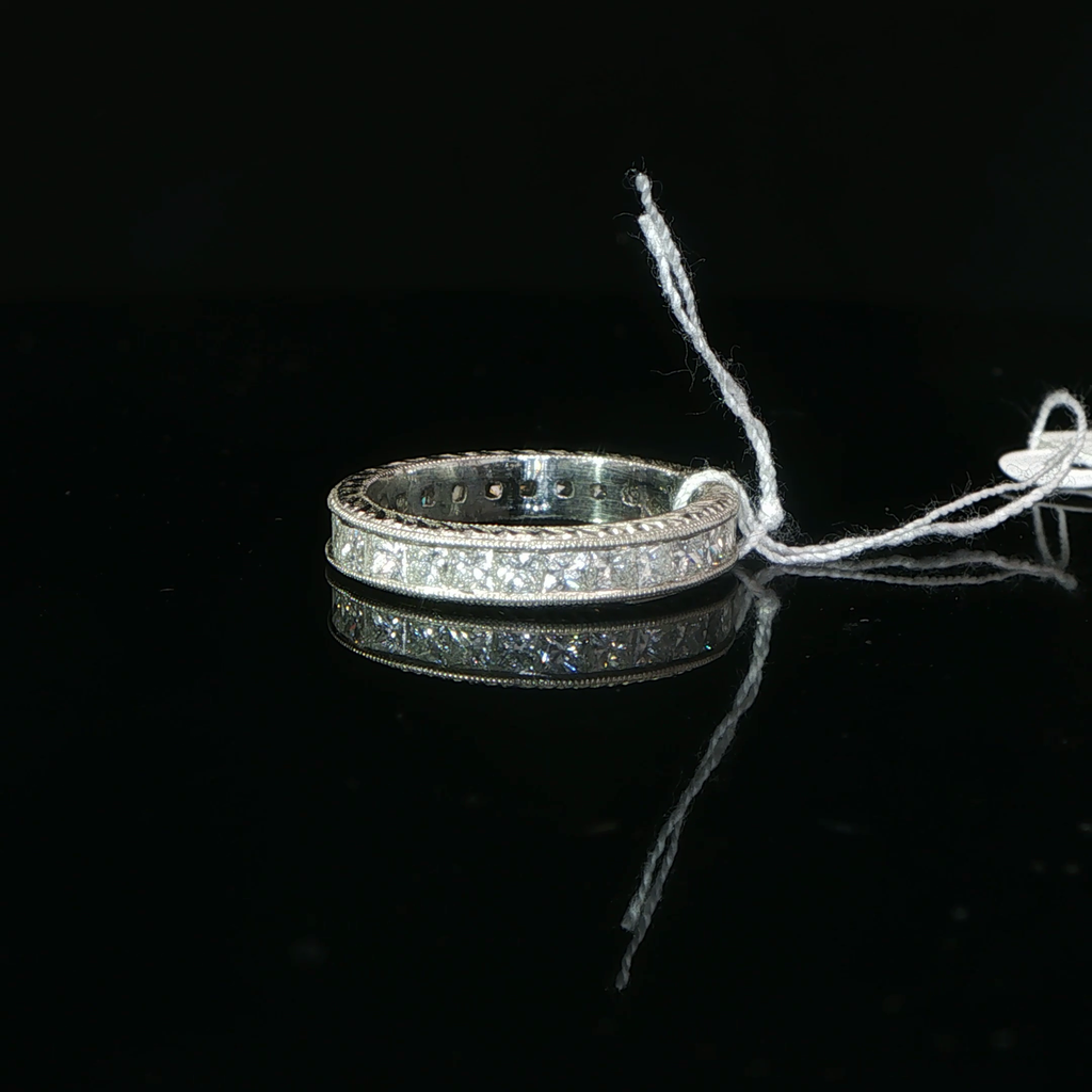 Platinum Channel-Set Diamond Eternity Ring