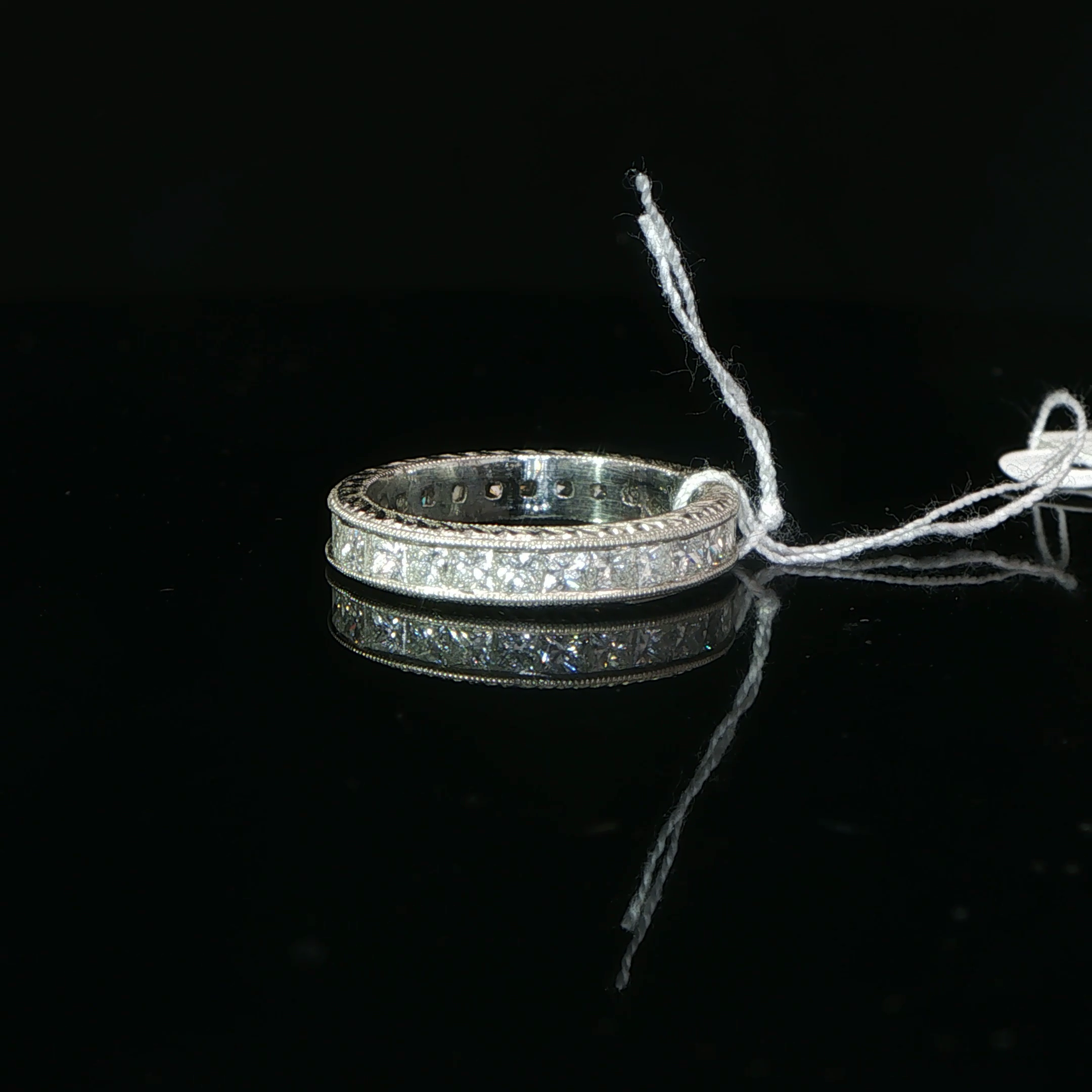 Platinum Channel-Set Diamond Eternity Ring
