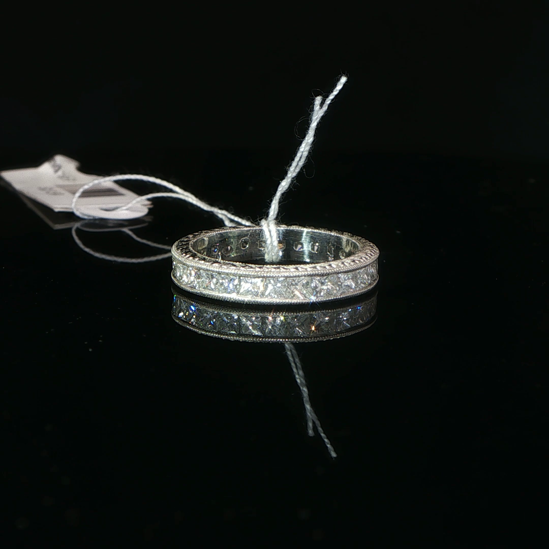 Platinum Channel-Set Diamond Eternity Ring