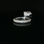 18k White Gold Pavé Diamond Domed Eternity Ring