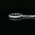 18k White Gold Pavé Diamond Domed Eternity Ring