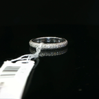 18k White Gold Pavé Diamond Domed Eternity Ring