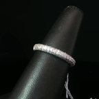 18k White Gold Pavé Diamond Domed Eternity Ring