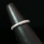 18k White Gold Pavé Diamond Domed Eternity Ring