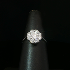 Diamond Floral Cluster Ring in White Gold