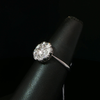 Diamond Floral Cluster Ring in White Gold