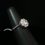Diamond Floral Cluster Ring in White Gold