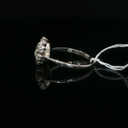 Diamond Floral Cluster Ring in White Gold