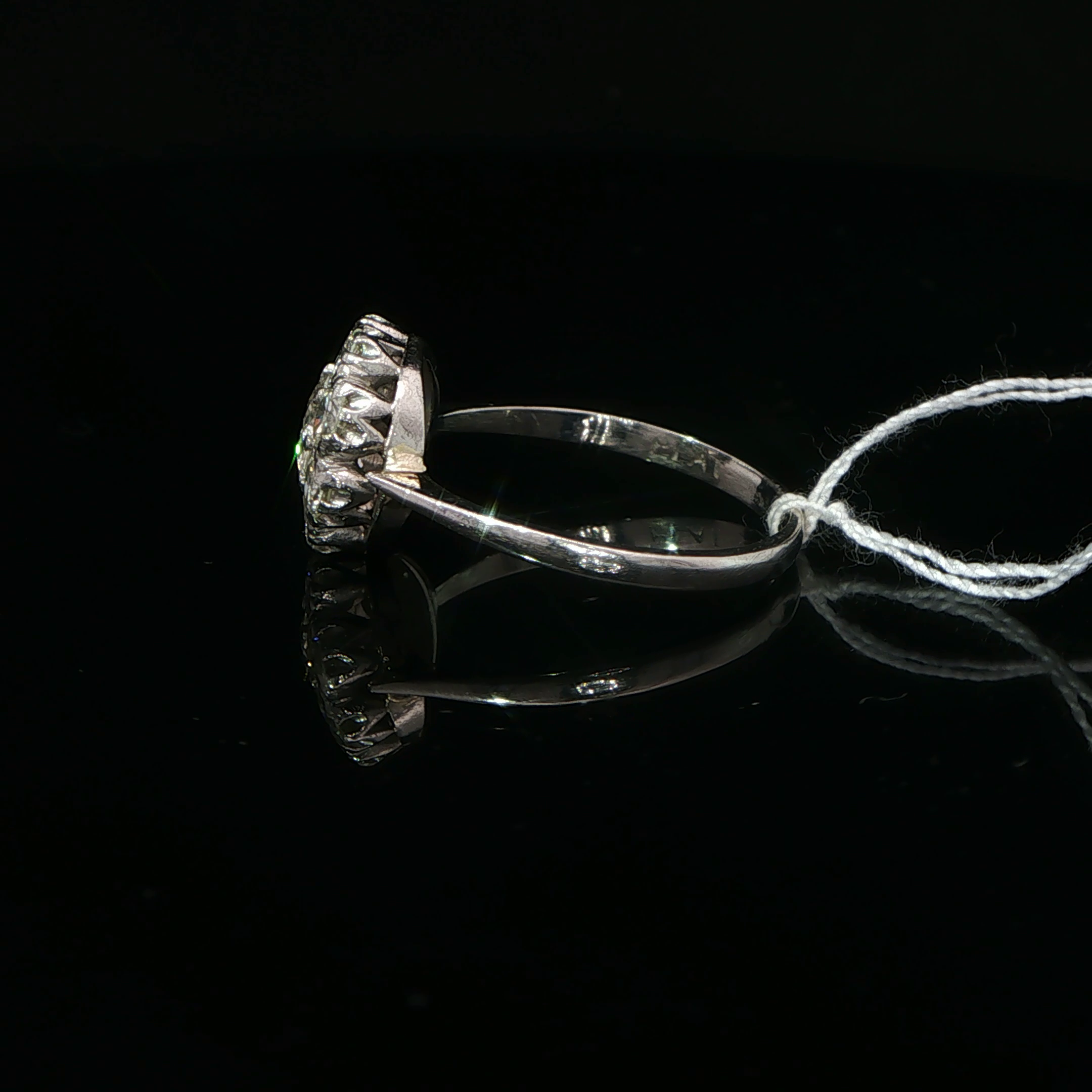 Diamond Floral Cluster Ring in White Gold
