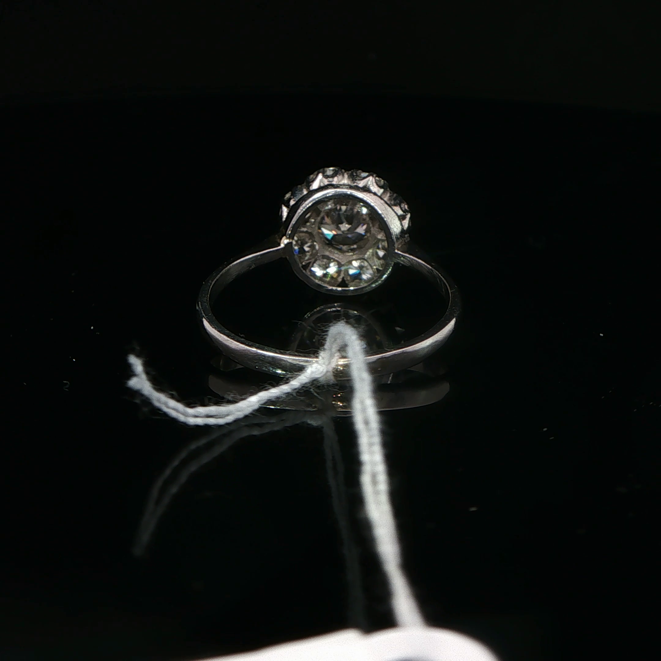 Diamond Floral Cluster Ring in White Gold