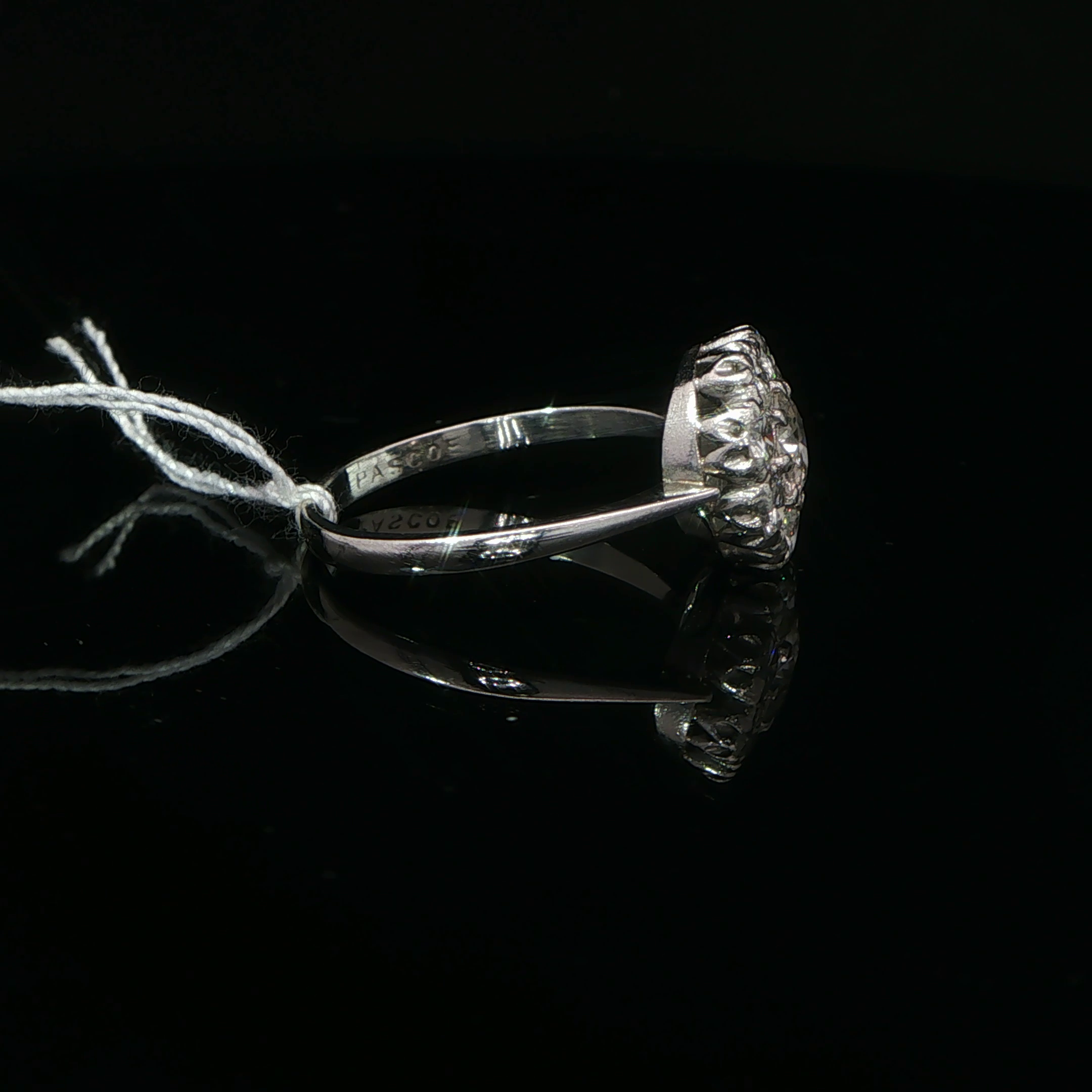 Diamond Floral Cluster Ring in White Gold