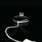 Round Diamond Four-Prong Solitaire Ring in 14k White Gold