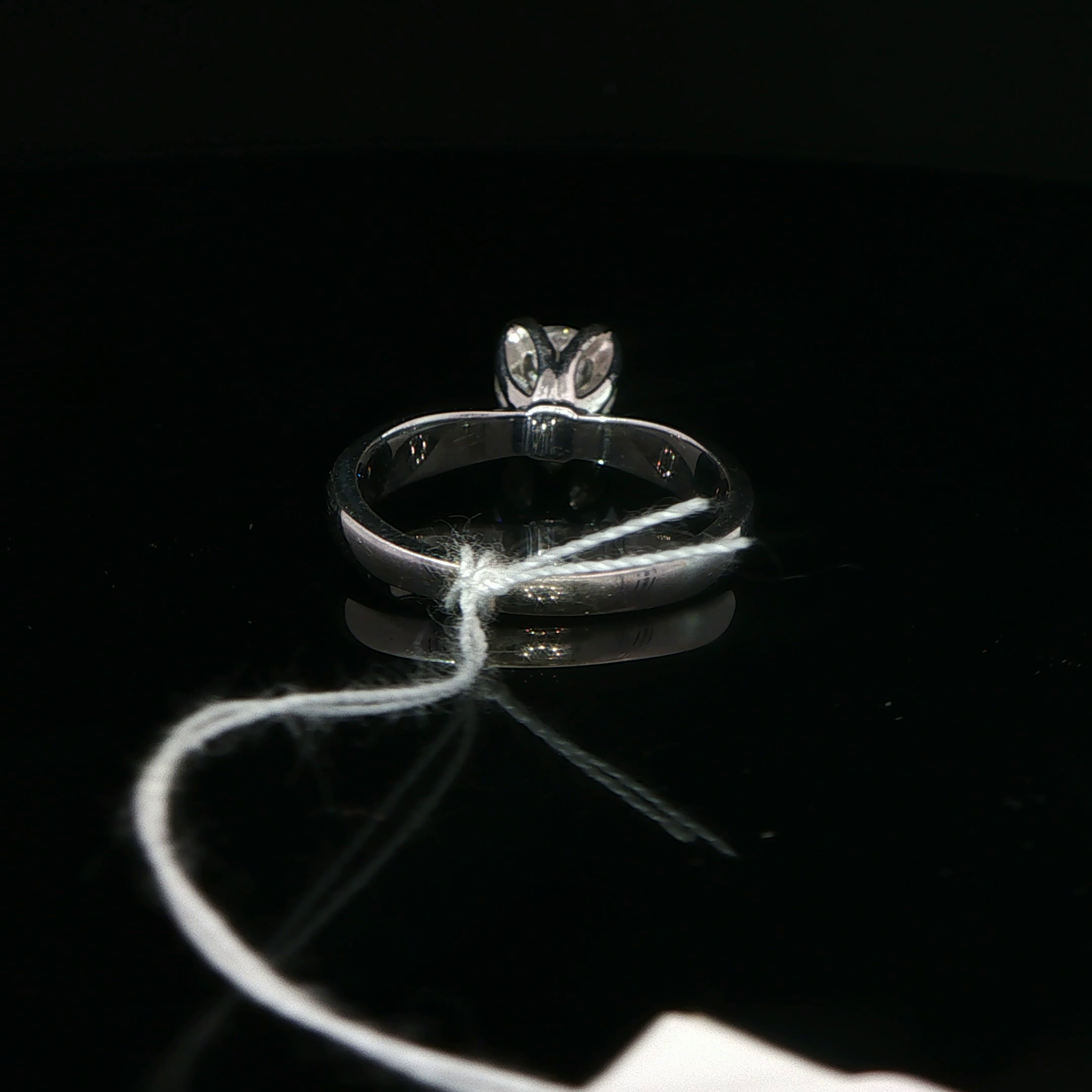 Round Diamond Four-Prong Solitaire Ring in 14k White Gold