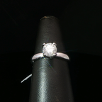 Round Diamond Four-Prong Solitaire Ring in 14k White Gold