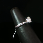 Round Diamond Four-Prong Solitaire Ring in 14k White Gold