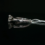 14k White Gold Diamond Engagement Ring with Channel Set Accents