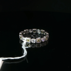 Platinum Alternating Yellow Sapphire Eternity Ring
