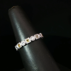 Platinum Alternating Yellow Sapphire Eternity Ring