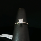 Princess Cut Diamond Solitaire Ring in White Gold