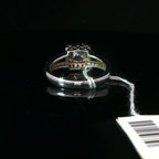 Princess Cut Diamond Halo Engagement Ring in 14K White Gold