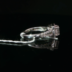 Princess Cut Diamond Halo Engagement Ring in 14K White Gold